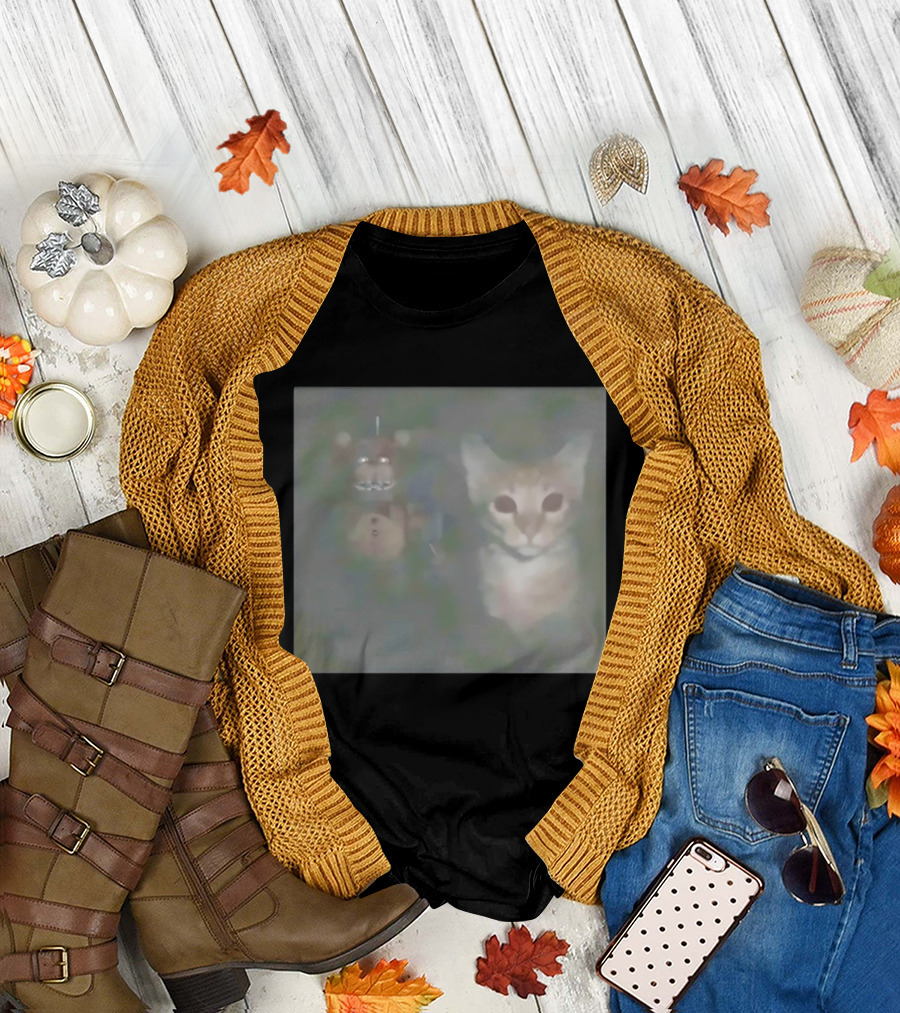 Fnaf Cat Horror and Creepy Animatronic Fantasy T-Shirt