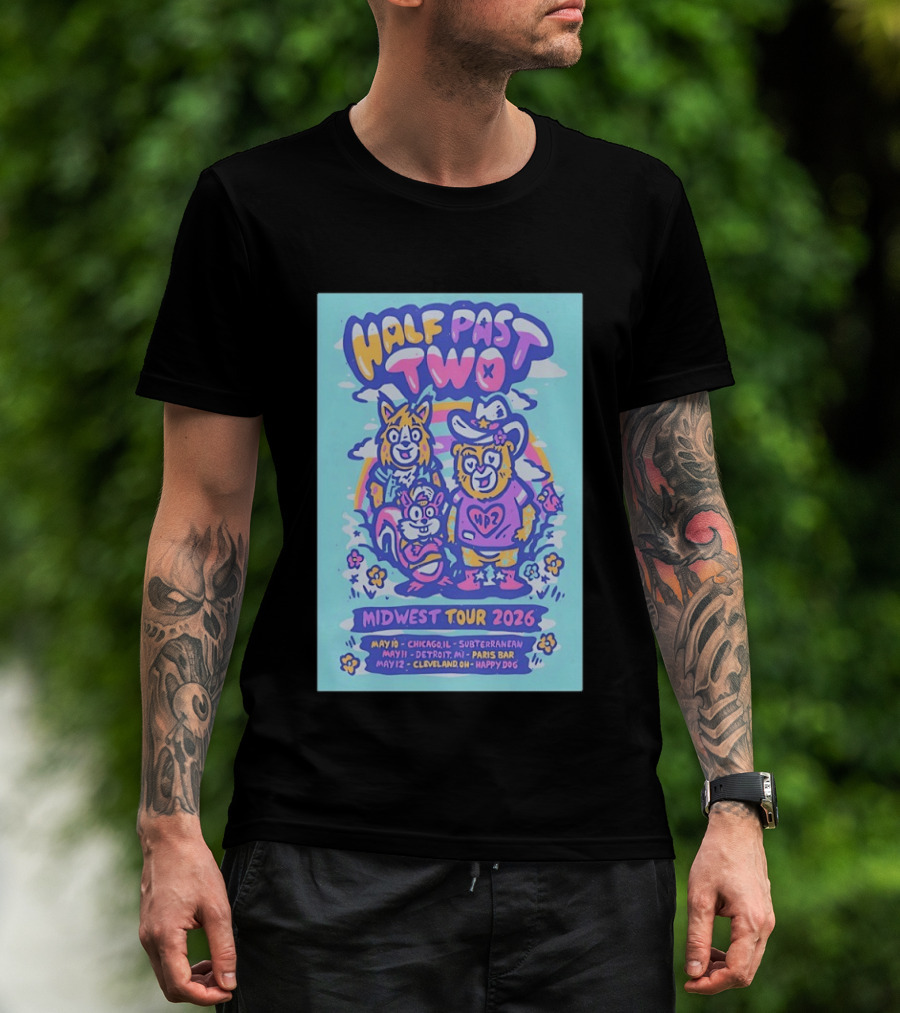 Half Past Two Midwest Tour 2026 Chicago Detroit Cleveland Dates T-Shirt