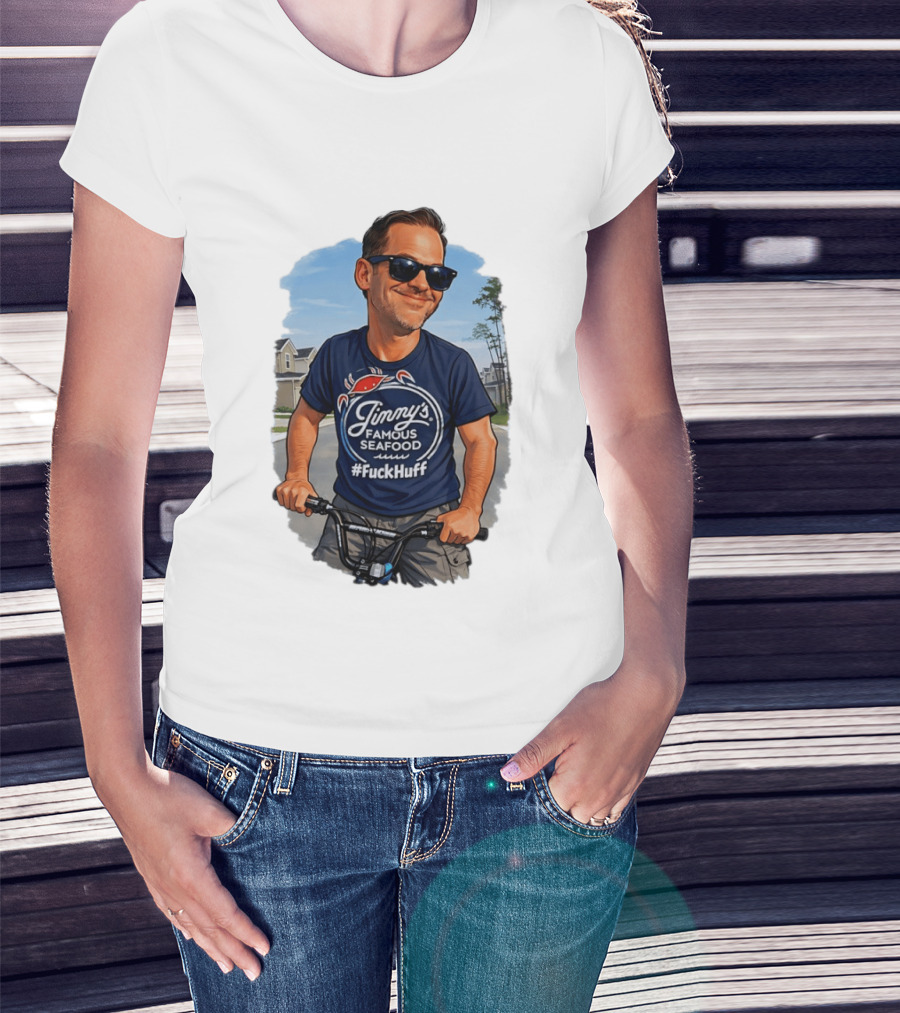 Jinny's Famous Seafood #FckHuff Bold Catchy Phrase T-Shirt