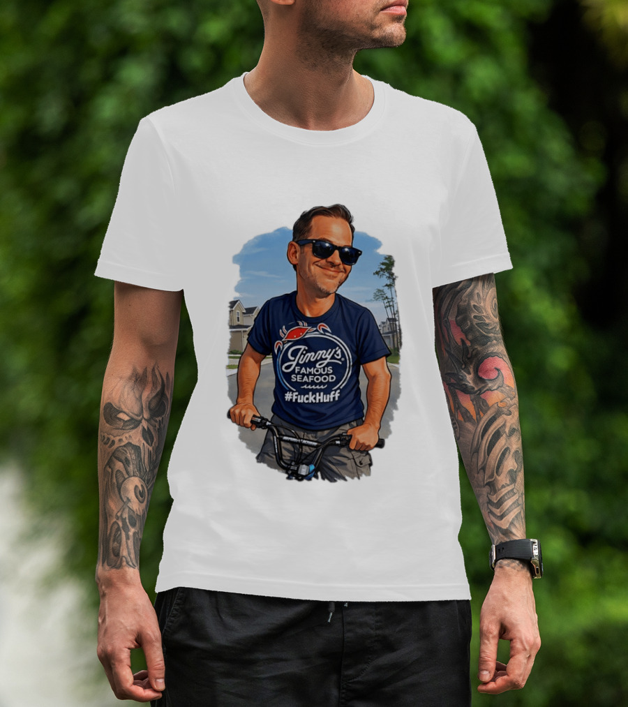 Jinny's Famous Seafood #FckHuff Bold Catchy Phrase T-Shirt