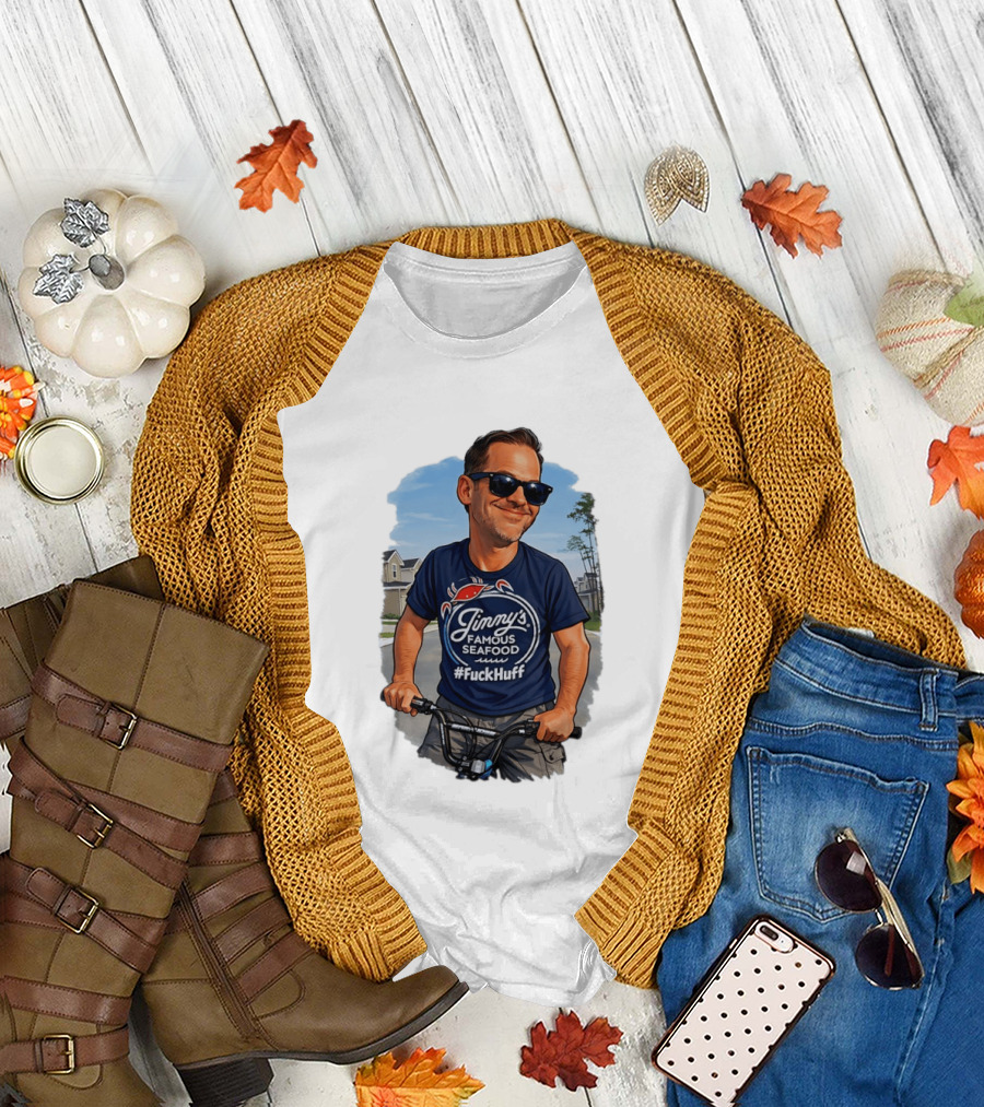 Jinny's Famous Seafood #FckHuff Bold Catchy Phrase T-Shirt
