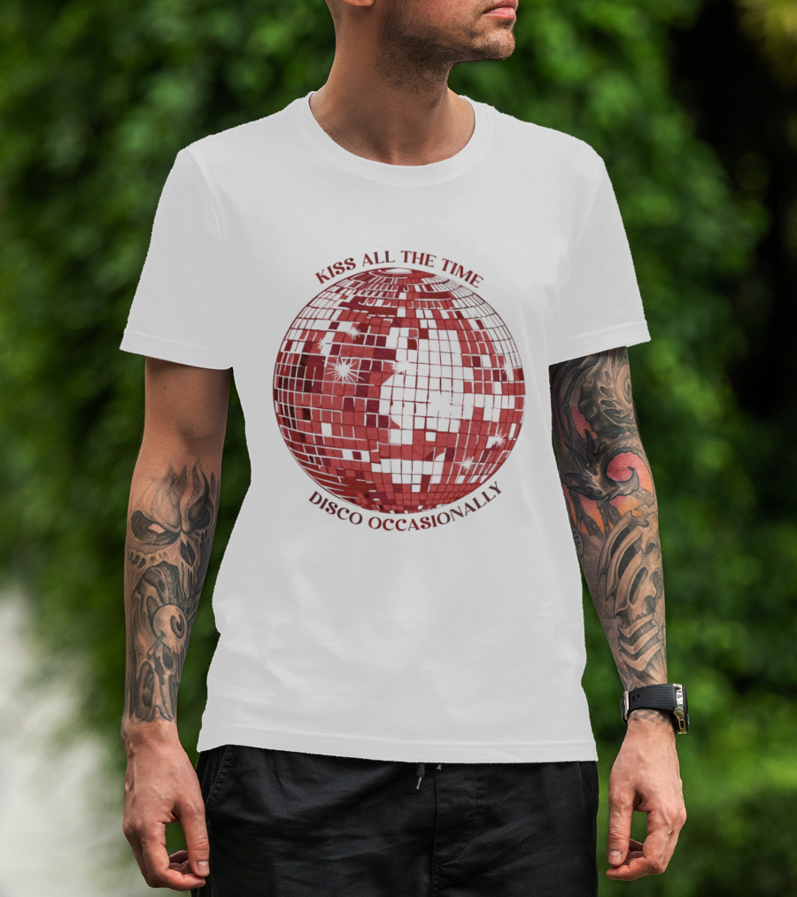 Kiss All The Time Disco Occasionally Disco Ball Bella T-Shirt