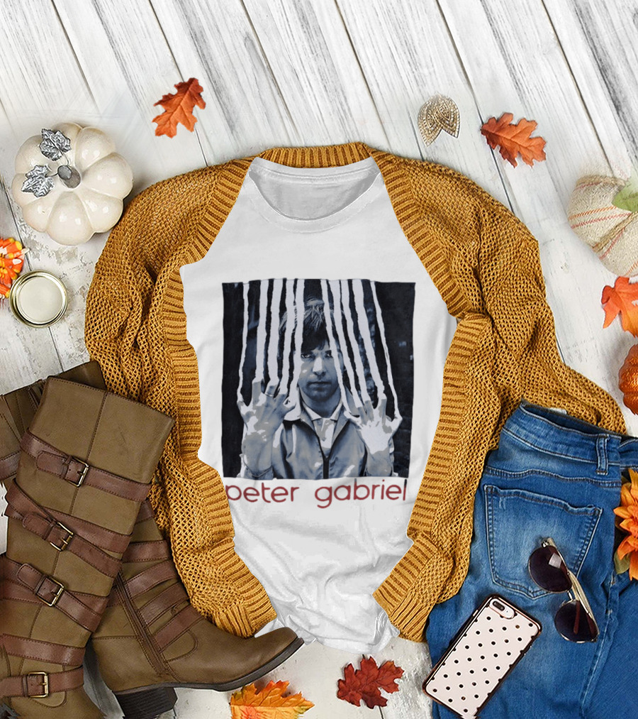 Peter Gabriel Iconic Image with Torn Lines T-Shirt