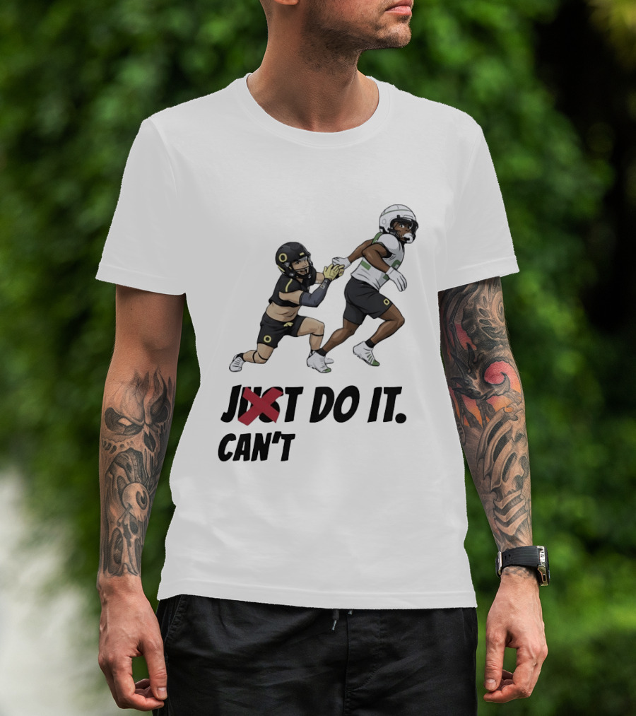 Just Can't Do It Football Players Chase In Action T-Shirt