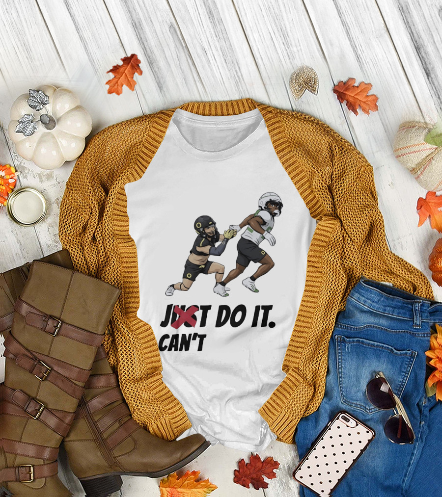Just Can't Do It Football Players Chase in Action T-Shirt