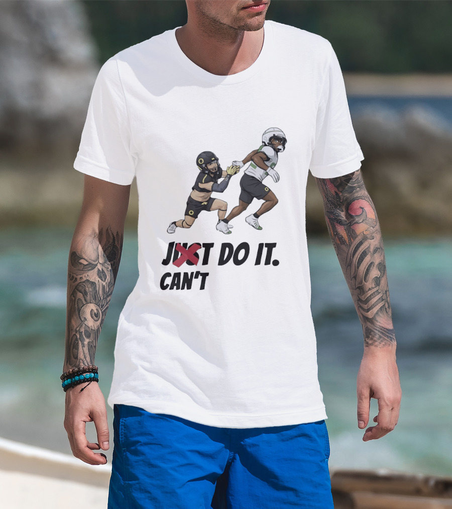 Just Can't Do It Football Players Chase In Action T-Shirt