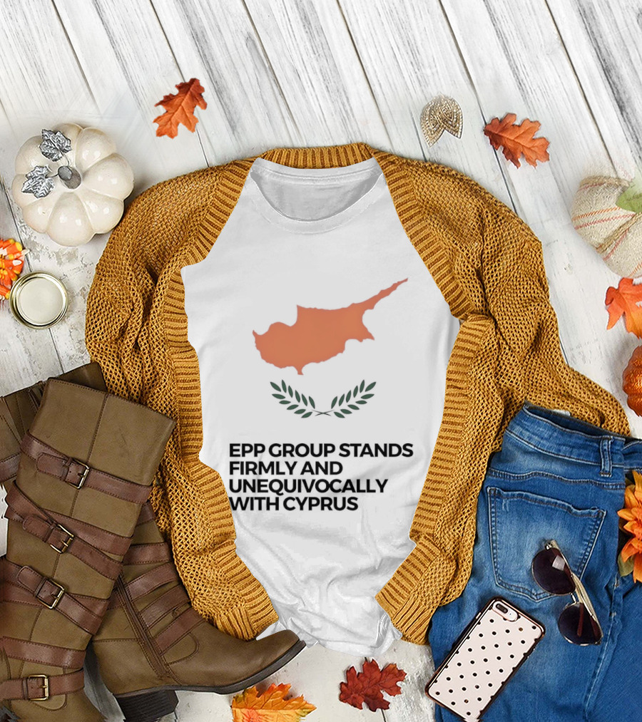 EPP Group Stands Firmly and Unequivocally with Cyprus Map Laurel Wreath T-Shirt