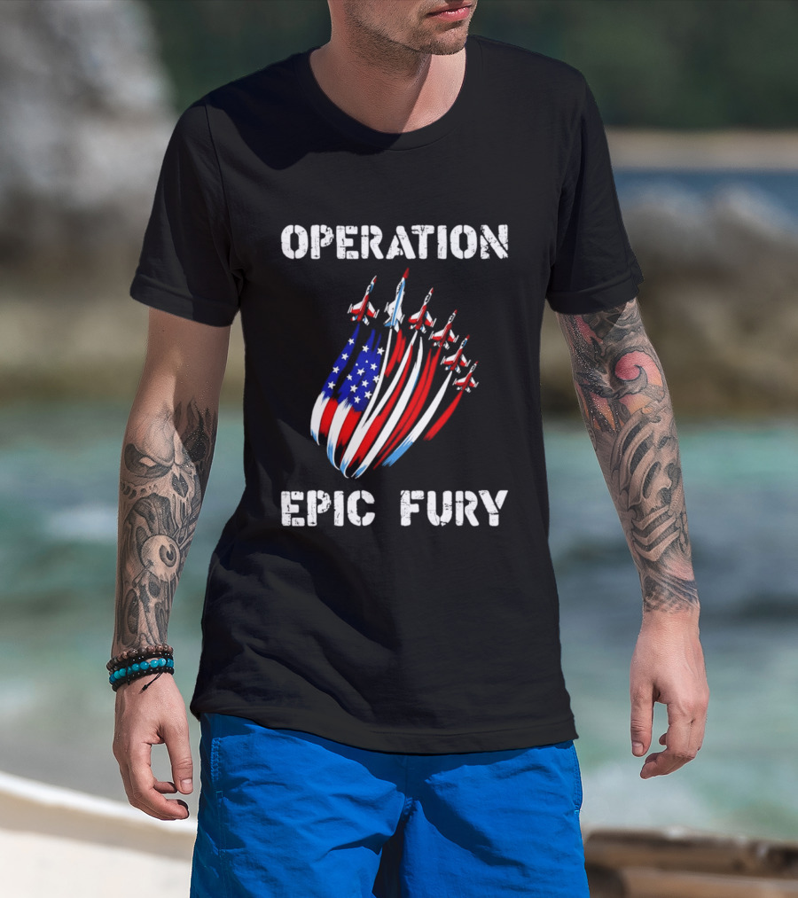 Operation Epic Fury American Flag Jets '26 T-Shirt