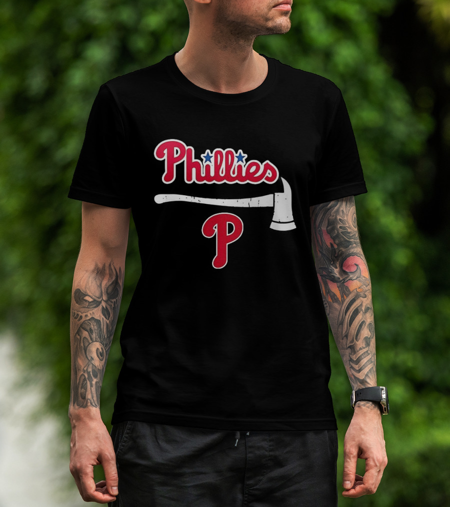 Philadelphia Phillies Firefighter Axe P Baseball Team Fan T-Shirt