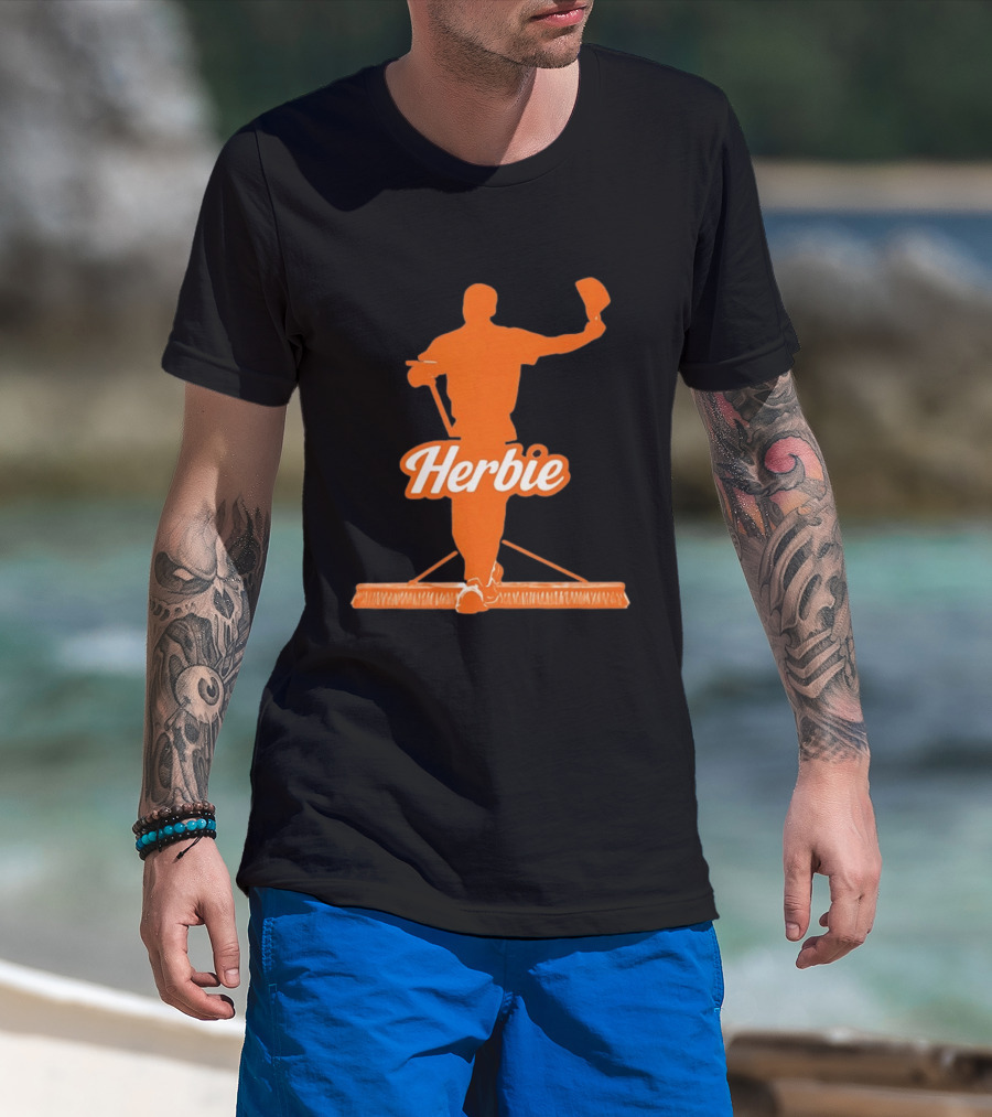 Herbie Houston Astros Iconic Broom Celebration T-Shirt