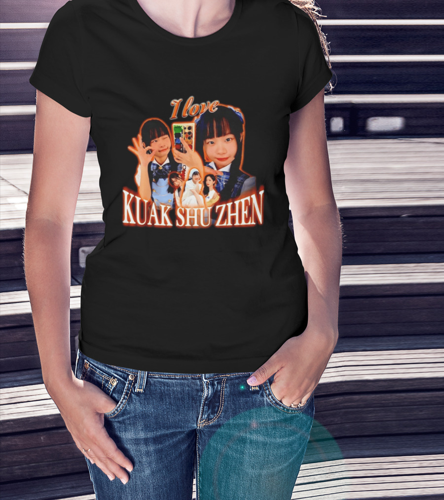 I Love Kuak Shu Zhen Selfie Style School Uniform T-Shirt