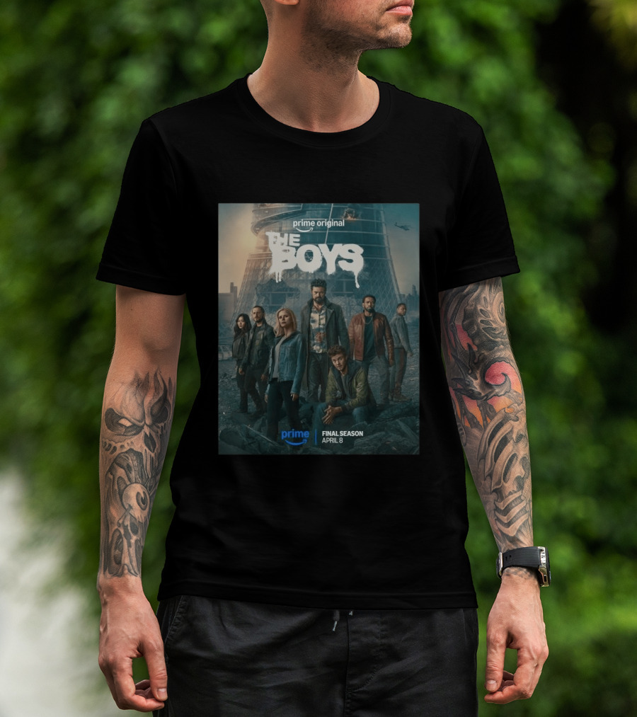 Prime Original The Boys Final Season April 8 Release Promotion T-Shirt