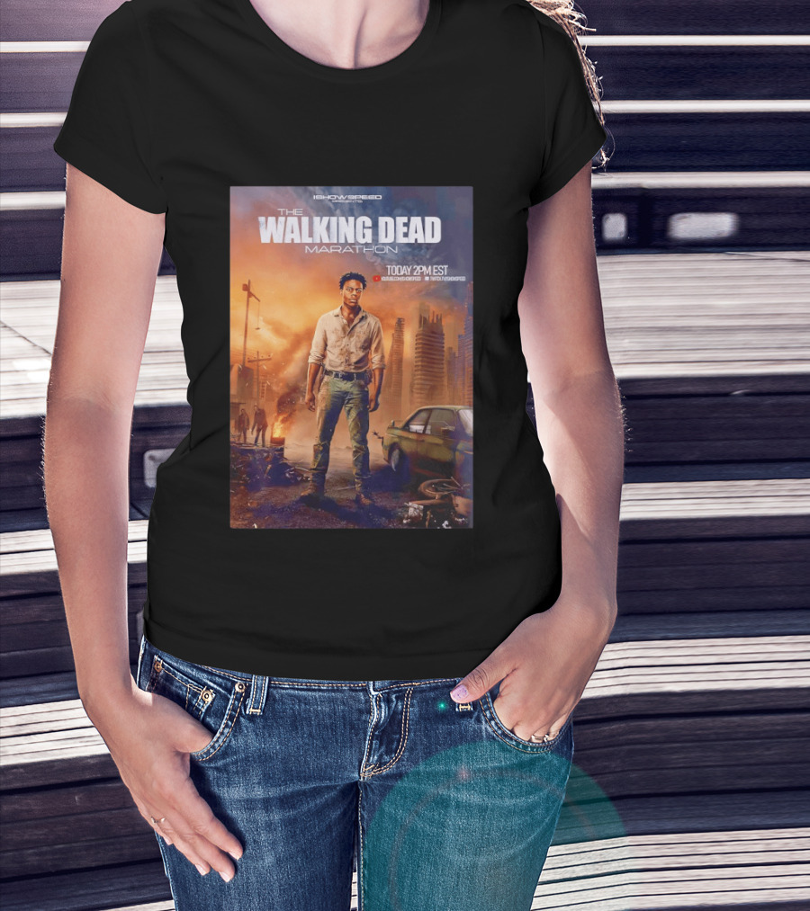 IShowSpeed The Walking Dead Marathon Today 2PM EST YouTube Twitch T-Shirt