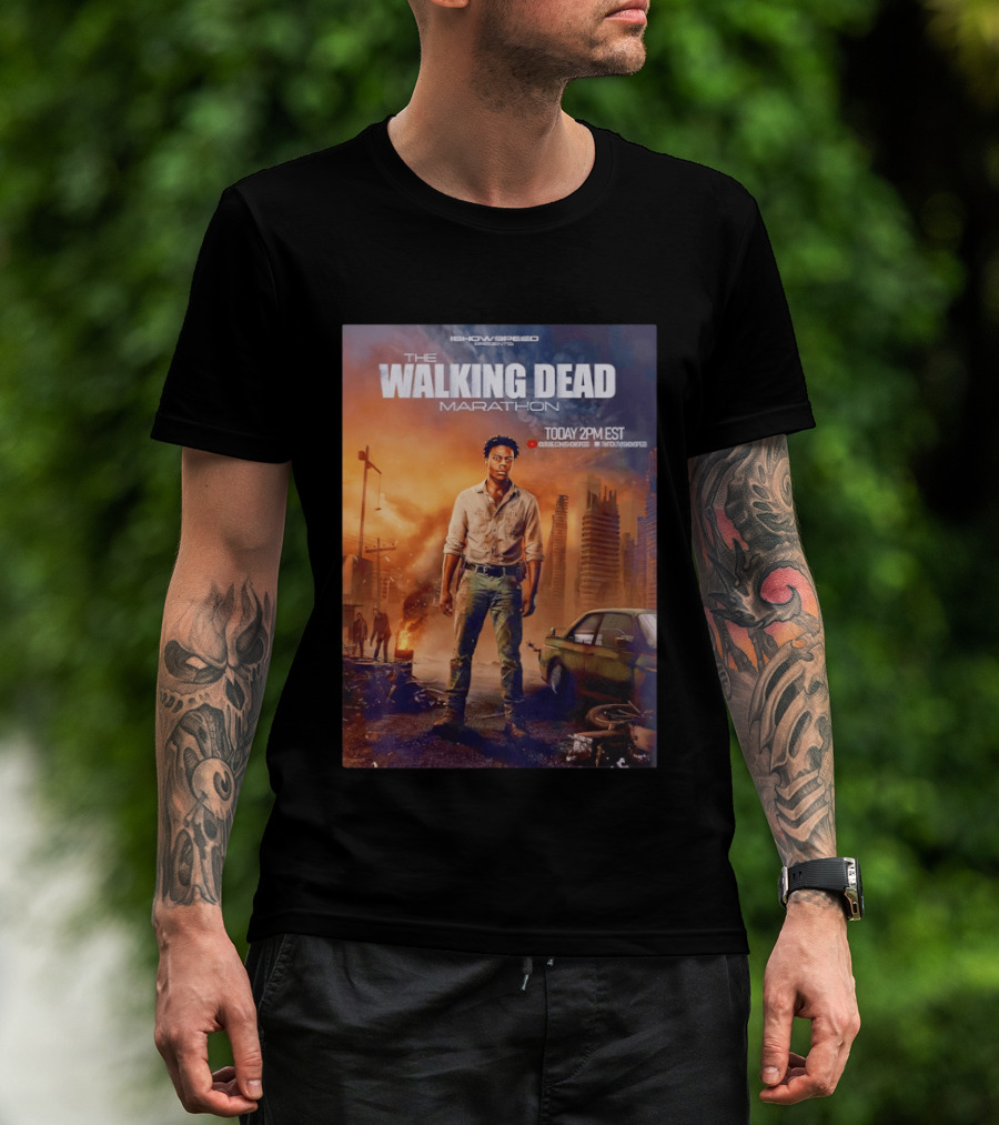 IShowSpeed The Walking Dead Marathon Today 2PM EST YouTube Twitch T-Shirt