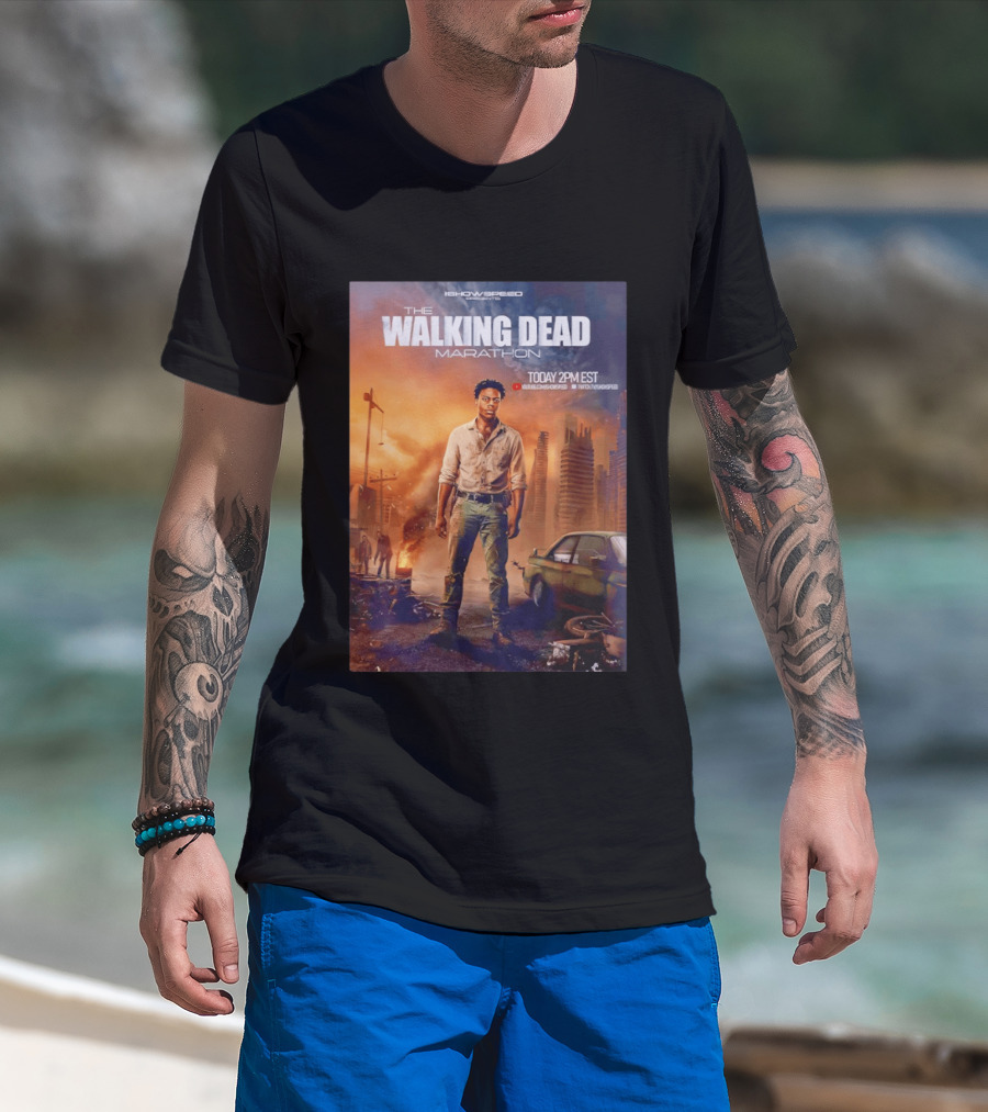 IShowSpeed The Walking Dead Marathon Today 2PM EST YouTube Twitch T-Shirt