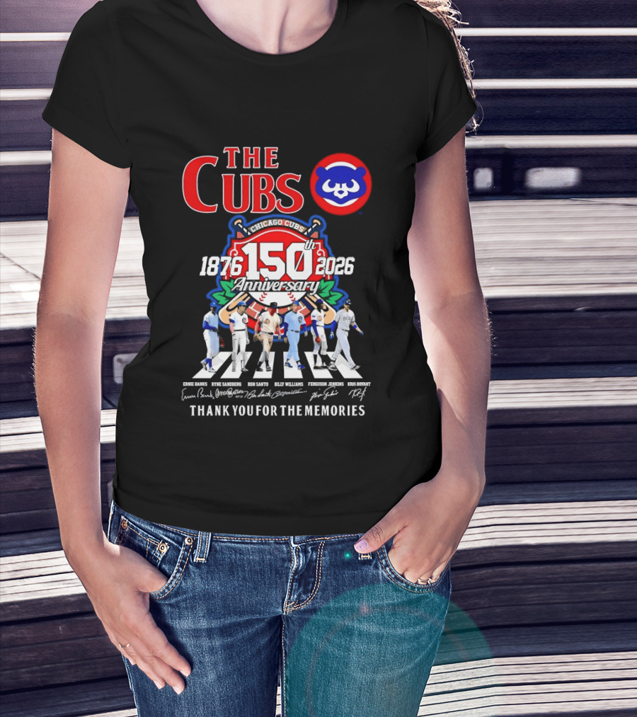 Chicago Cubs 150th Anniversary Abbey Road Thank You For The Memories 1876 2026 Signature Edition T-Shirt