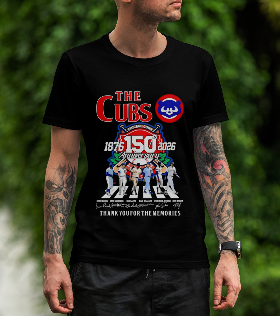 Chicago Cubs 150th Anniversary Abbey Road Thank You For The Memories 1876 2026 Signature Edition T-Shirt