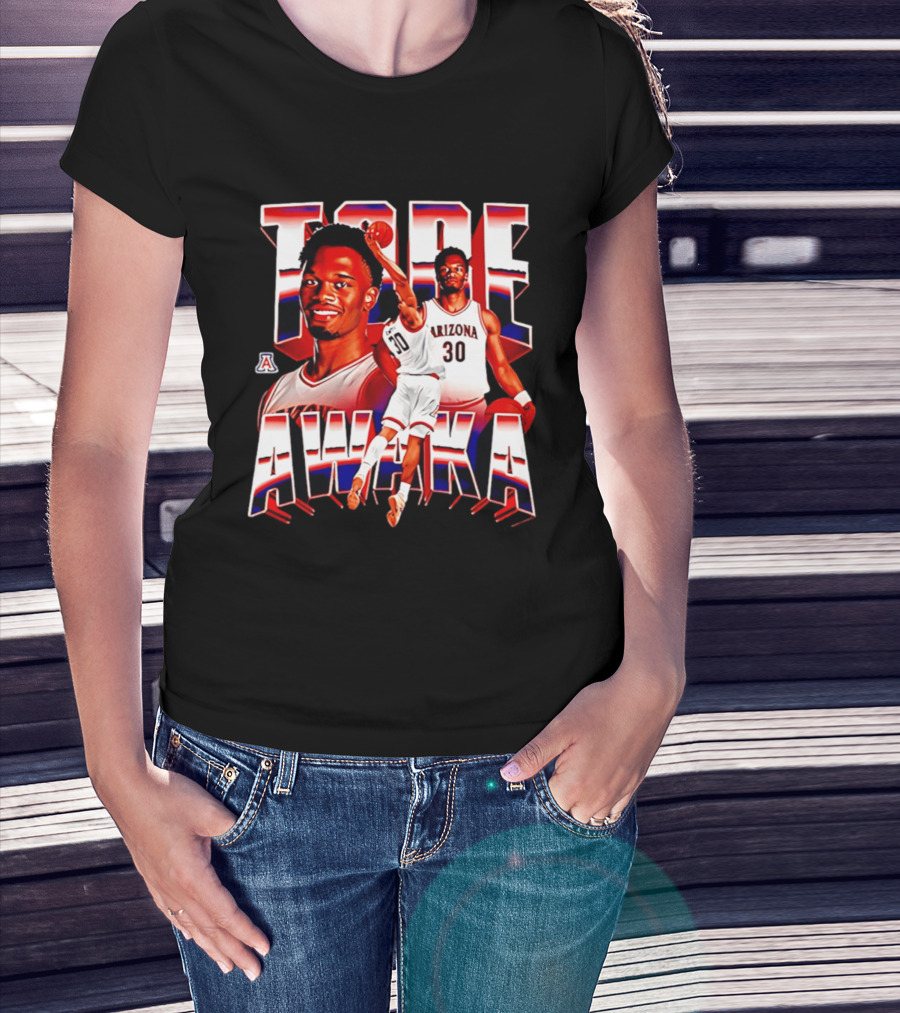 Tobe Awaka Arizona Wildcats Basketball 30 NCAA Player Collage T-Shirt