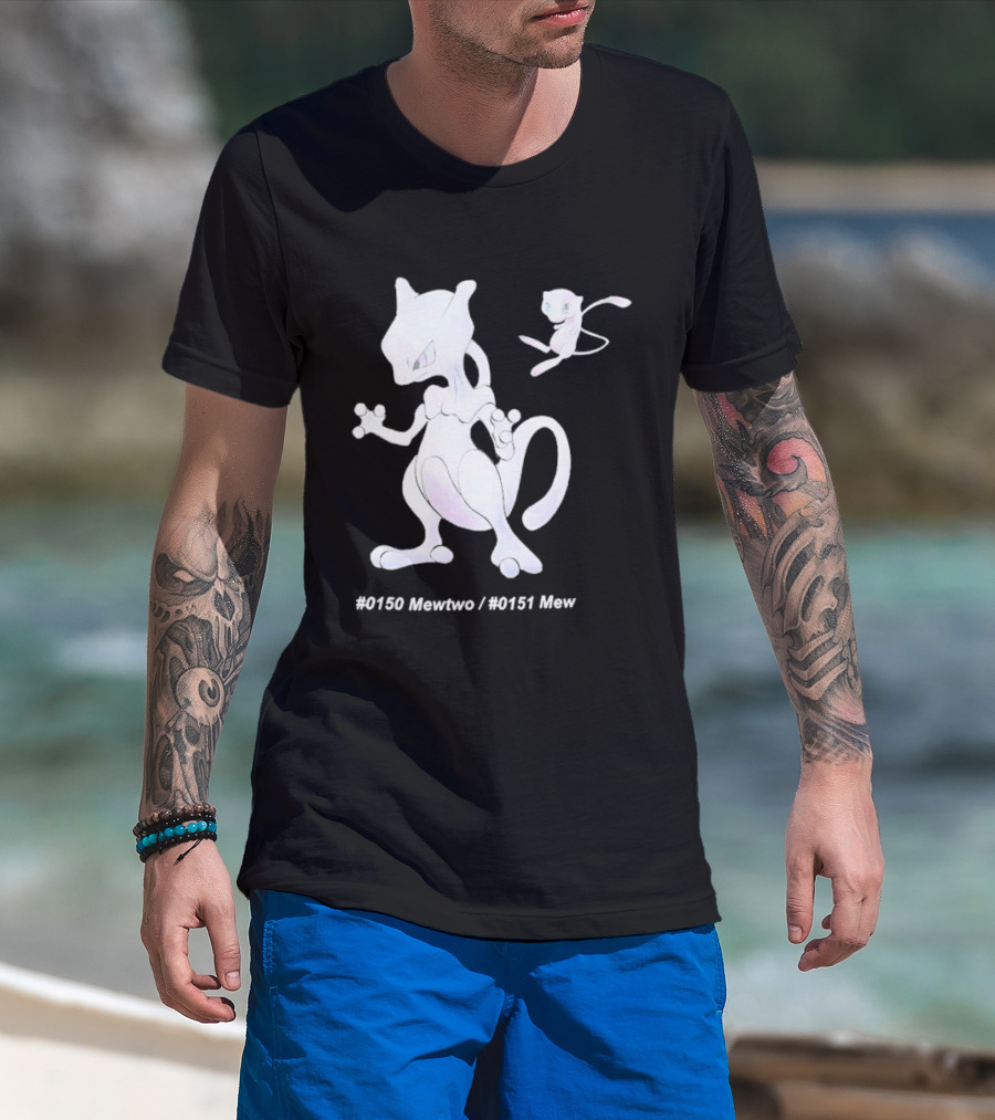 UNIQLO X Pokemon 30th Anniversary Mewtwo Mew #150 #151 T-Shirt
