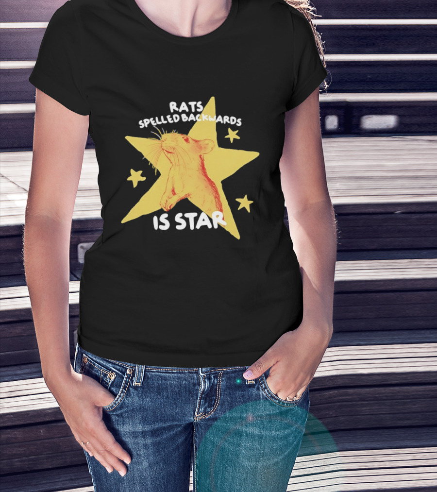 Rats Spelled Backwards Is Star Yellow Star Mouse T-Shirt