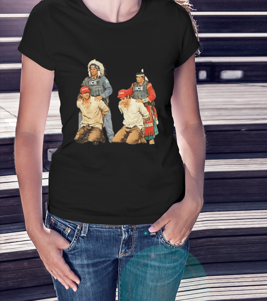 Anti ICE Native Police MAGA Mana T-Shirt