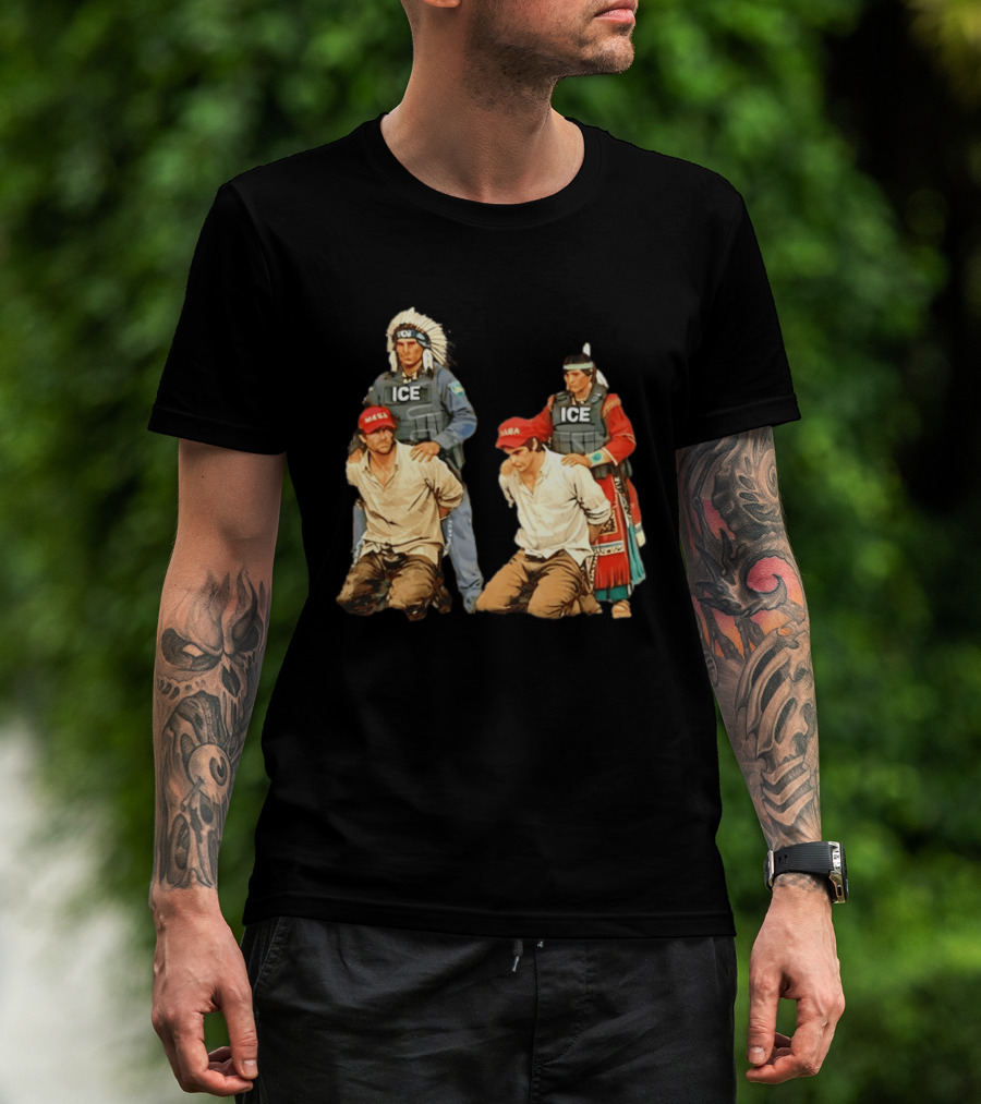 Anti ICE Native Police MAGA Mana T-Shirt