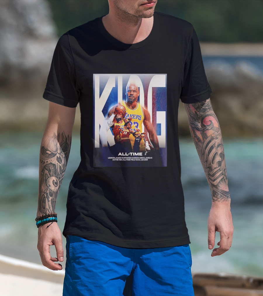 KING Lebron James Surpasses Kareem Abdul Jabbar As NBA All Time Field Goal Leader T-Shirt