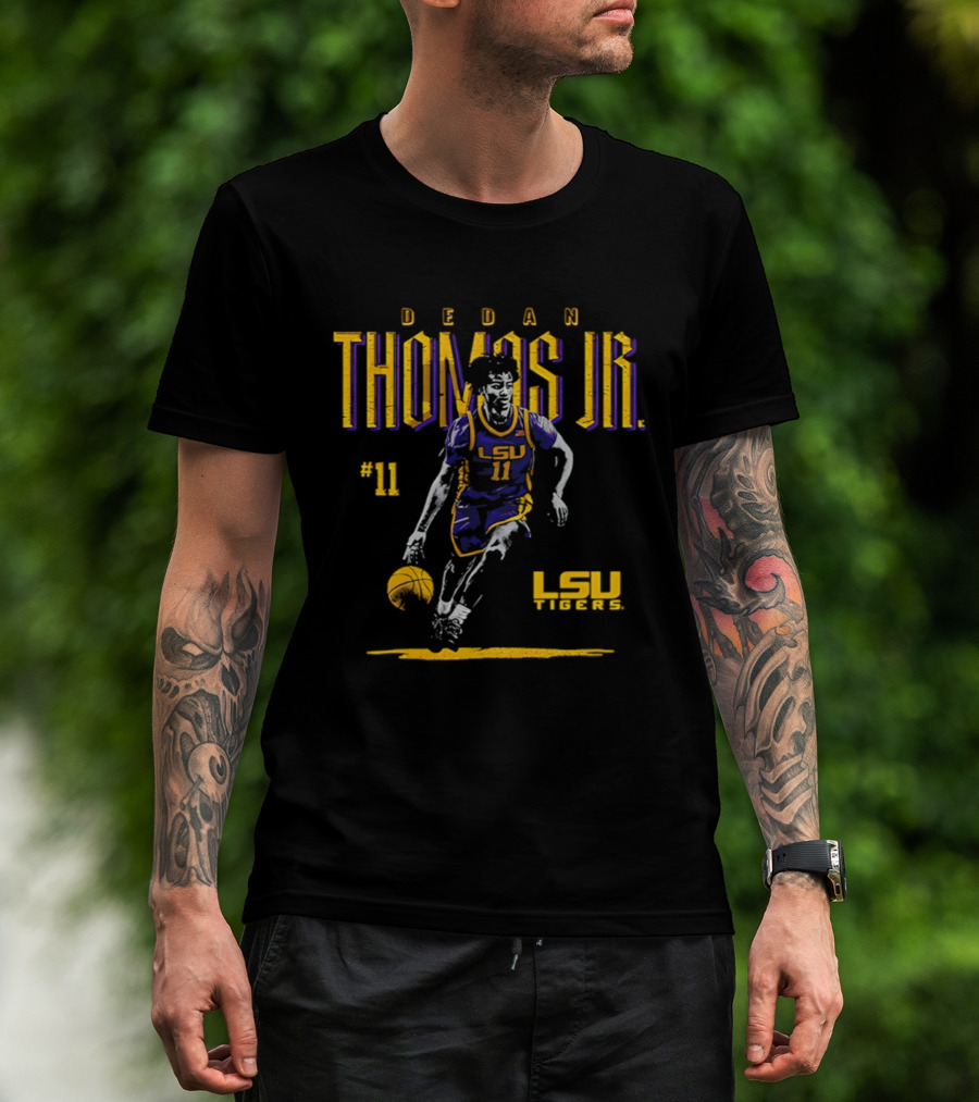 LSU Tigers Basketball Dedan Thomas Jr. #1 T-Shirt