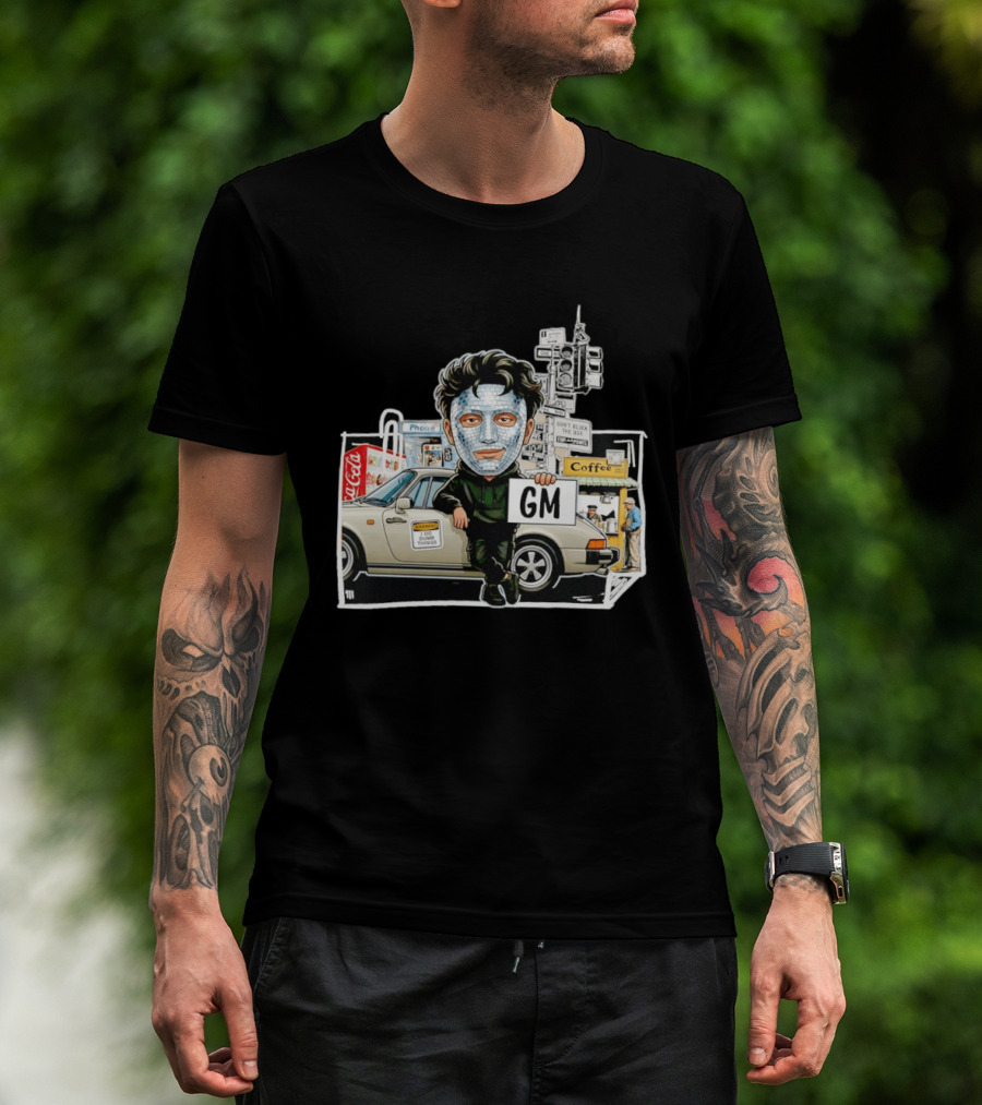 Don't Block The Box Warning I Do Dumb Things Traffic Signal Masked T-Shirt