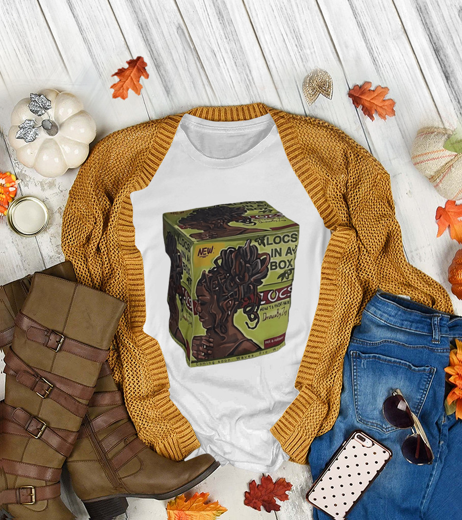 Locs in a Box How to Paint Hair Drawn by Zoe Not a Relaxer Waves Fro Wild T-Shirt