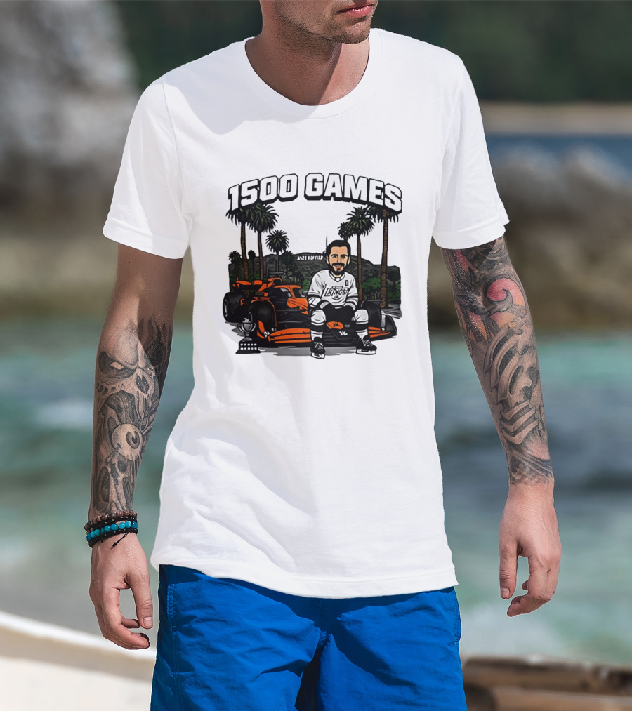 Los Angeles Kings Anze Kopitar 1500 Games Celebration 2026 T-Shirt