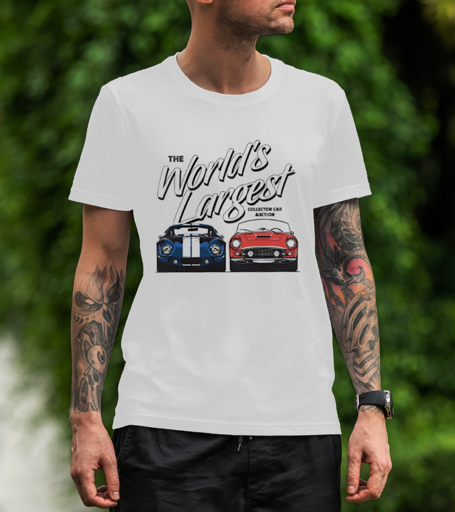 The World's Largest Collector Car Auction Blue And Red Cars T-Shirt