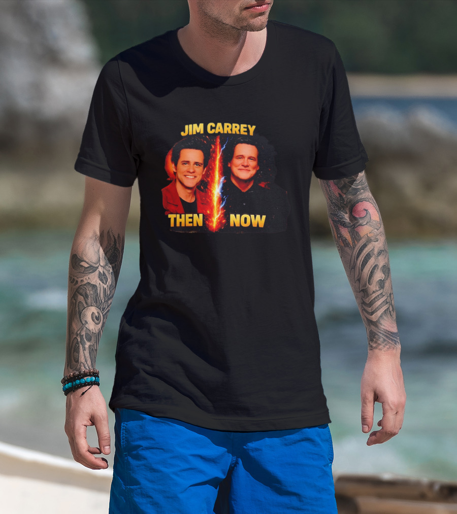 Jim Carrey Then And Now Evolution T-Shirt