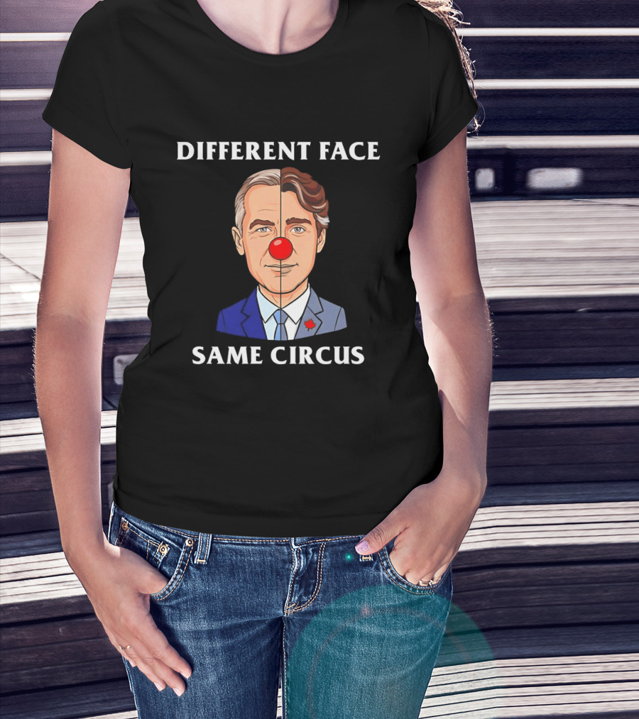 Different Face Same Circus Justin Trudeau Clown T-Shirt