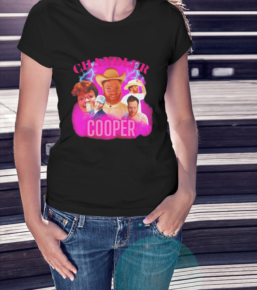 Chandler Cooper USA Lightning Cowboy Collage T-Shirt