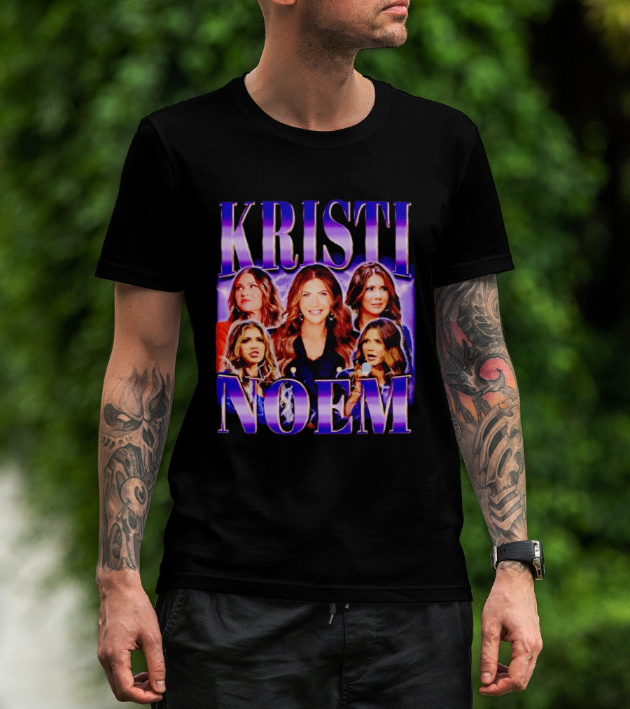 Kristi Noem Collage Purple Aesthetic T-Shirt