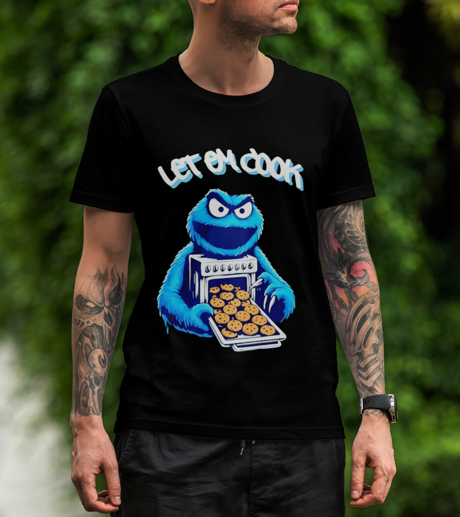 Cookie Monster Let Em Cook Oven Cookies T-Shirt