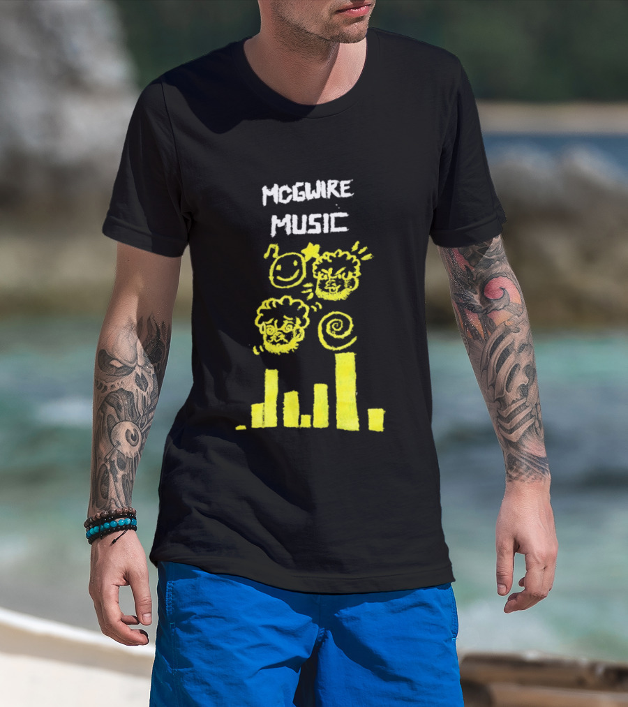 Mcgwire Music Chart With Smiley Faces And Music Bars T-Shirt