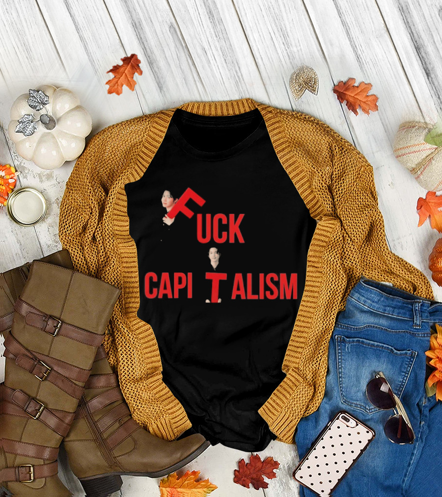 Suga BTS FCK Capitalism Red T-Shirt