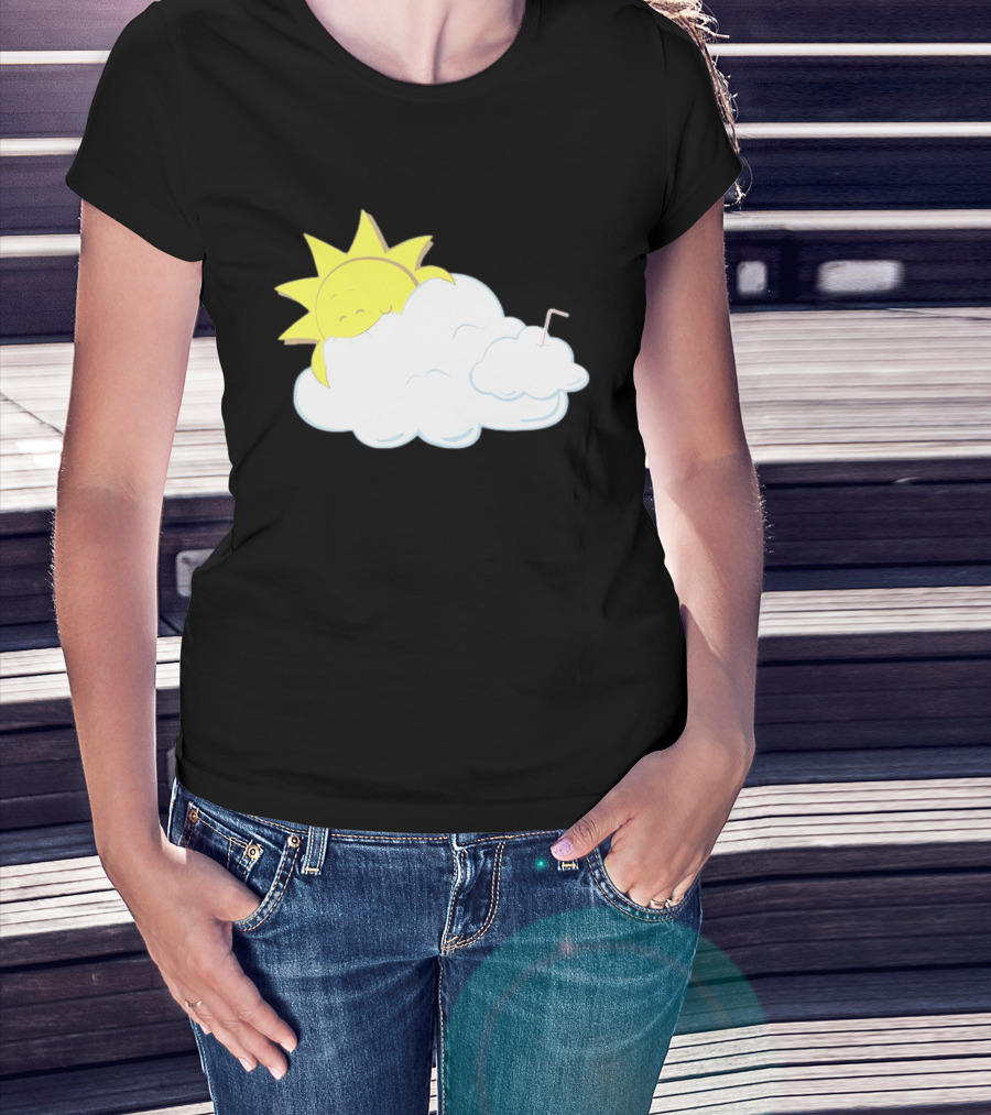 Sun Eating A Cloud Cartoon T-Shirt