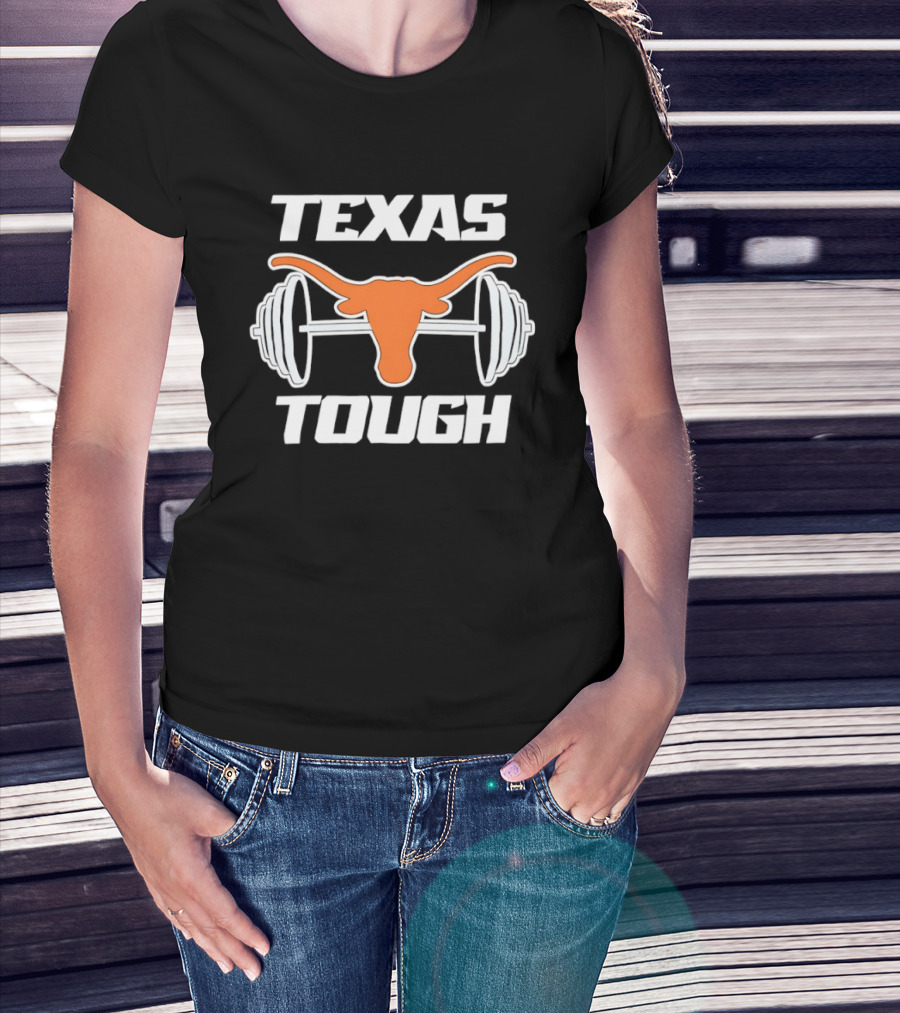 Texas Longhorns Barbell Tough T-Shirt