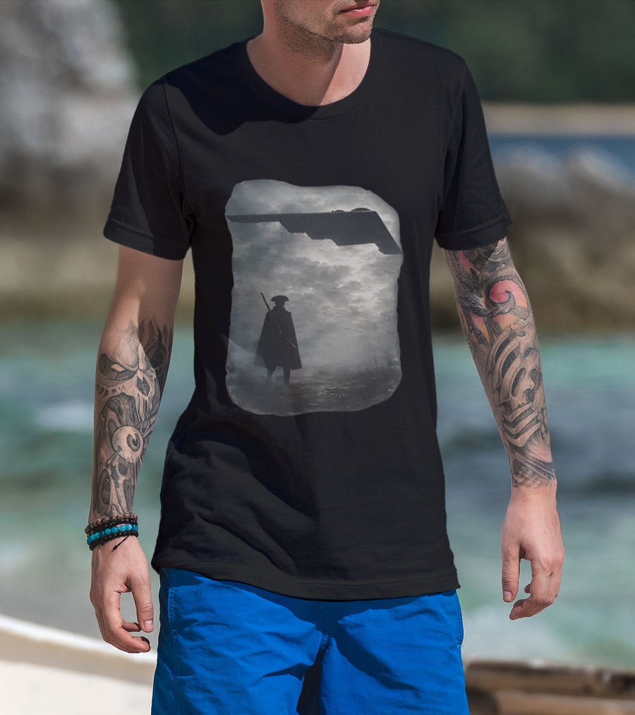 Freedom Dorito Revolutionary War Soldier With Stealth Bomber T-Shirt