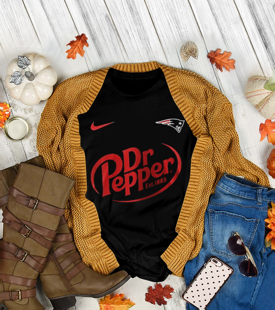 New England Patriots Dr Pepper Nike Collaboration Est. 1885 T-Shirt