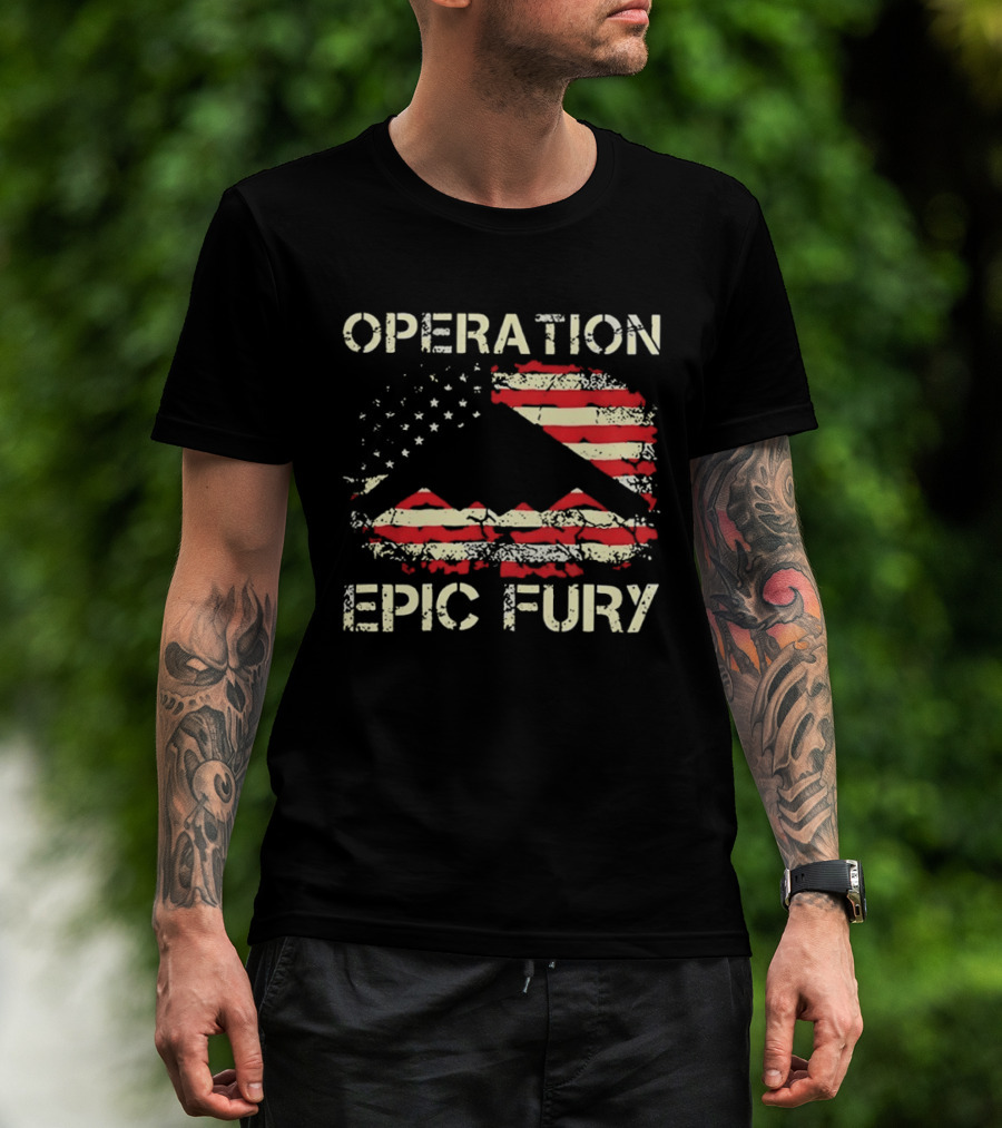 Operation Epic Fury US Israel Attack Iran Flag T-Shirt