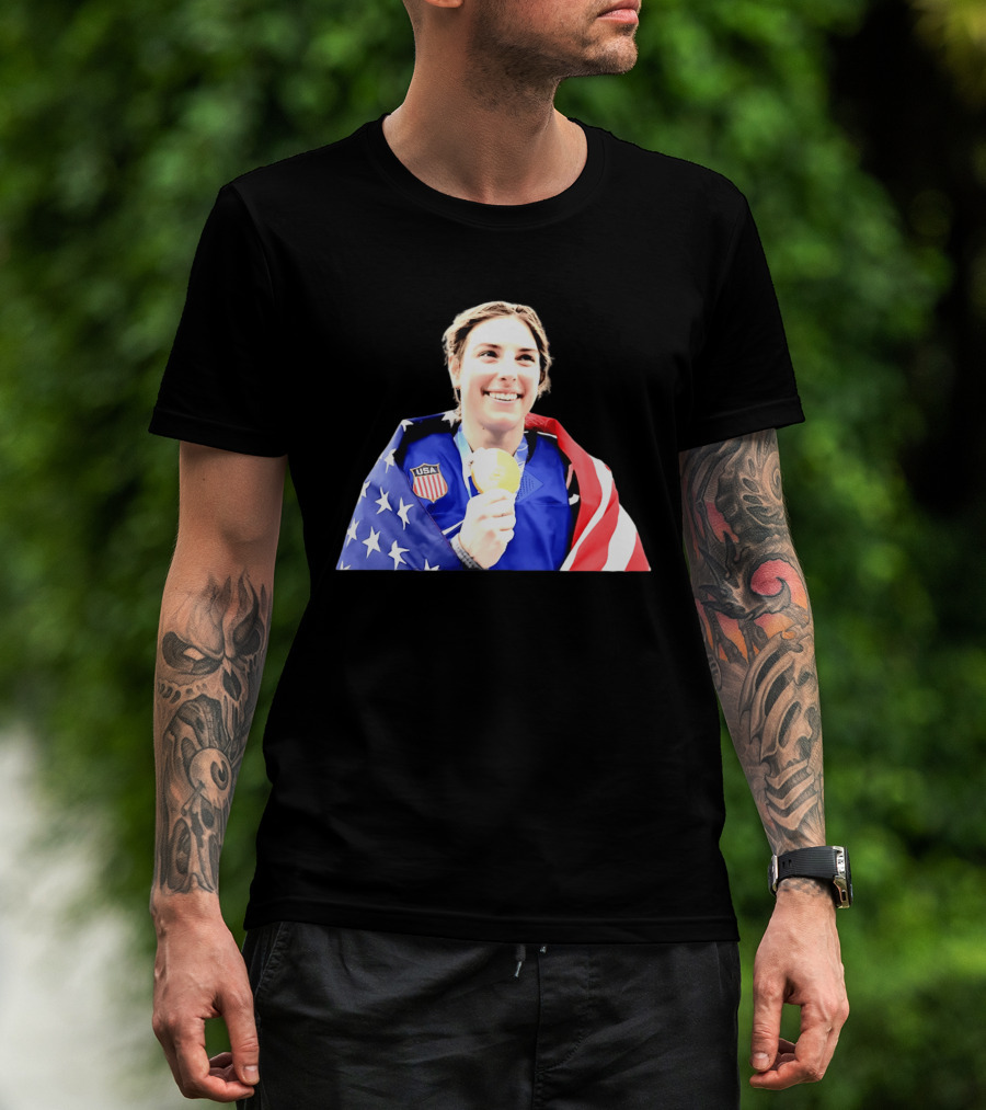 Hillary Knight USA Women's National Ice Hockey American Flag Gold Medal 2026 T-Shirt