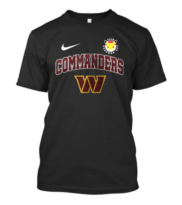 Nike X Washington Commanders Pikachu 30th Anniversary Collaboration T-Shirt