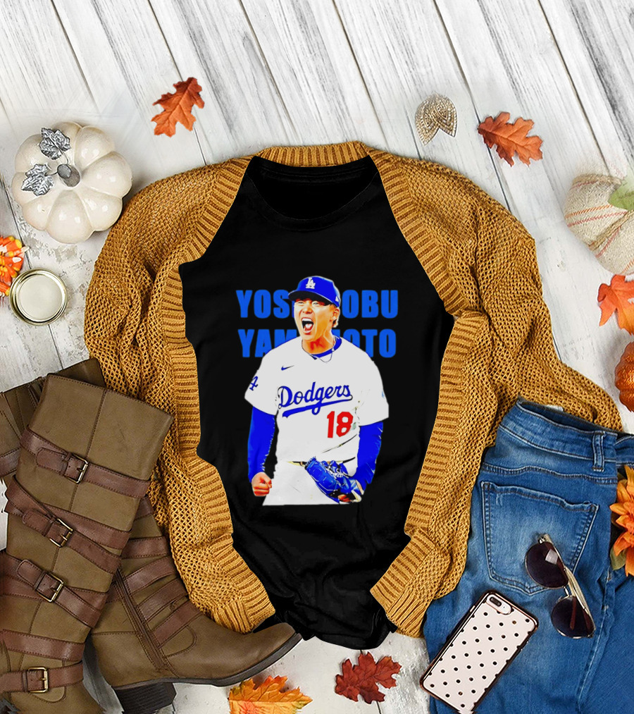 Yoshinobu Yamamoto Los Angeles Dodgers 18 Scream T-Shirt