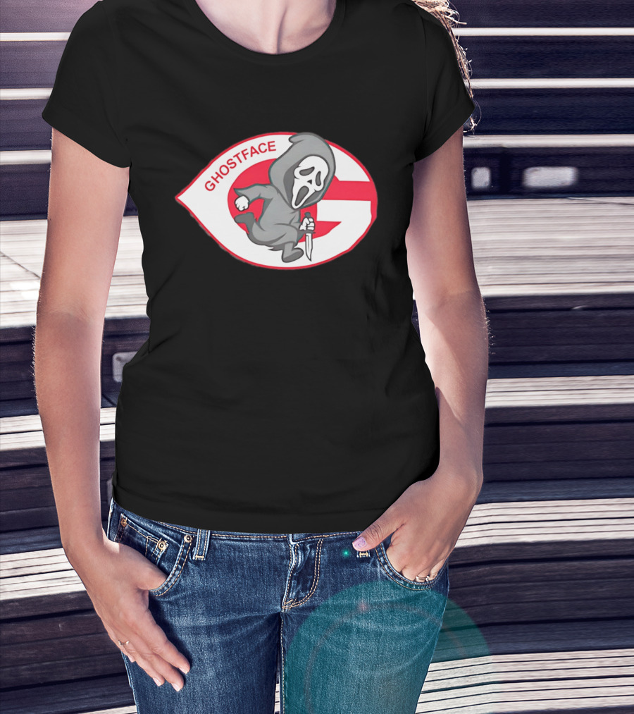 Cincinnati Reds Runnin' Ghostface Running Man T-Shirt