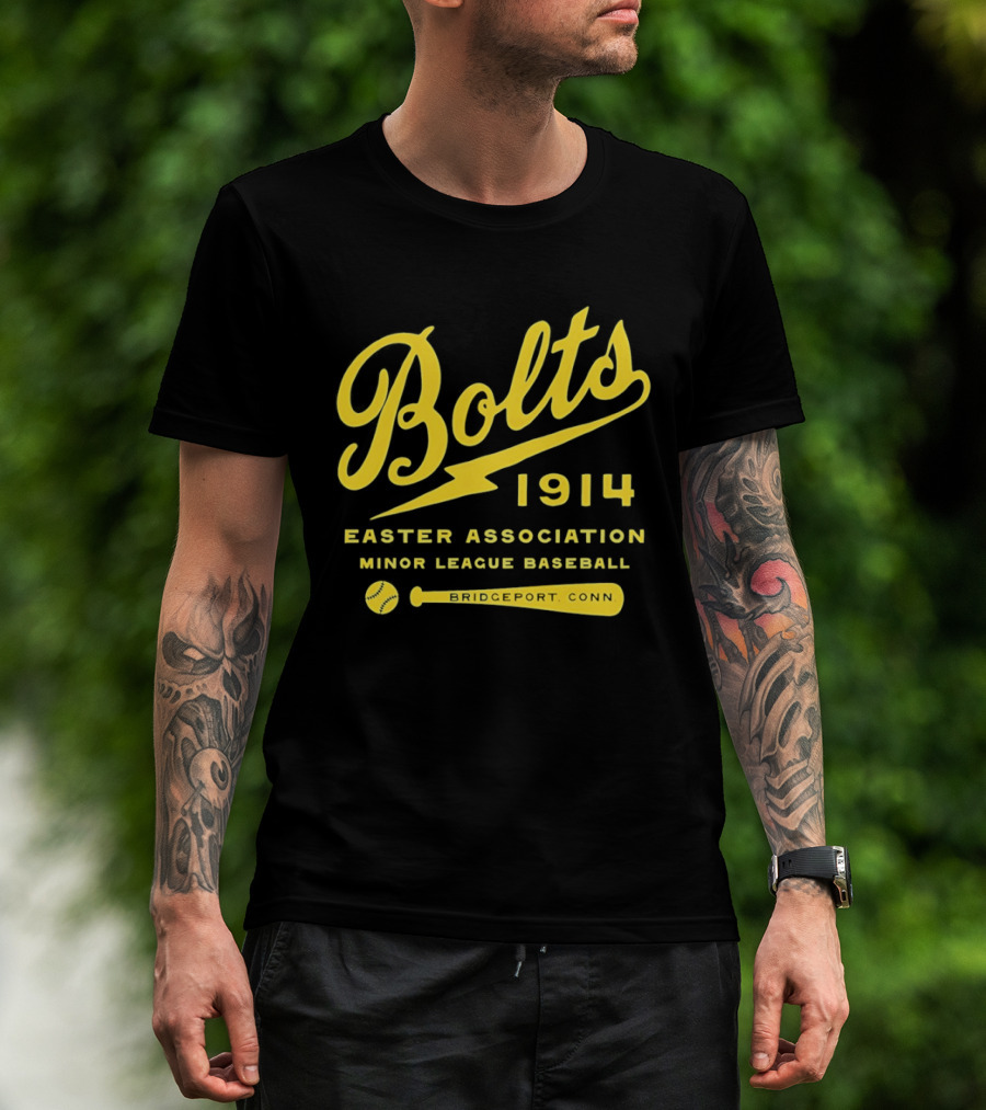 Bolts 1914 Easter Association Minor League Baseball Bridgeport Conn T-Shirt