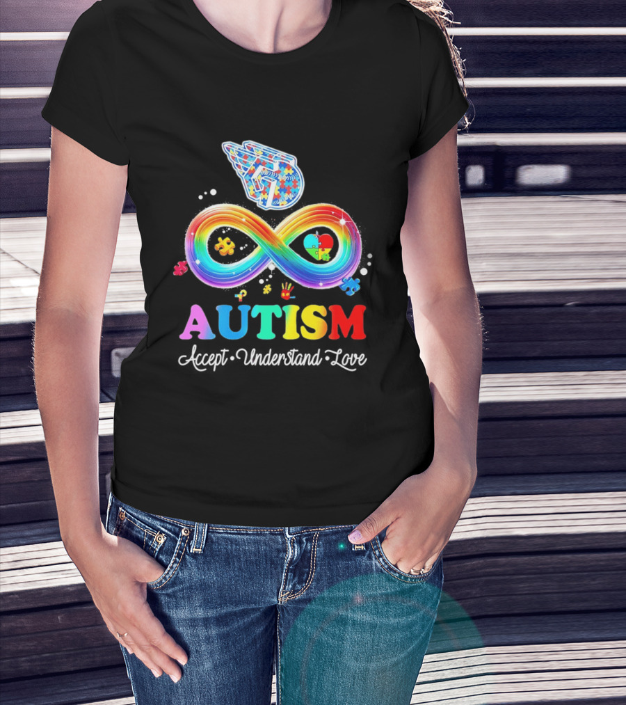 Cleveland Guardians Autism Awareness Puzzle Infinity Symbol Accept Understand Love T-Shirt